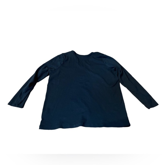 Lauren Ralph Lauren long sleeve black shirt with silver colored buttons size 1X - Picture 2 of 6